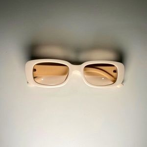 Beige Frame Retro Vintage Trendy Sunglasses
